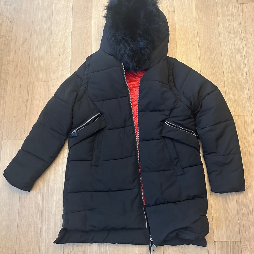 Long Black Puffer Jacket - Very Warm